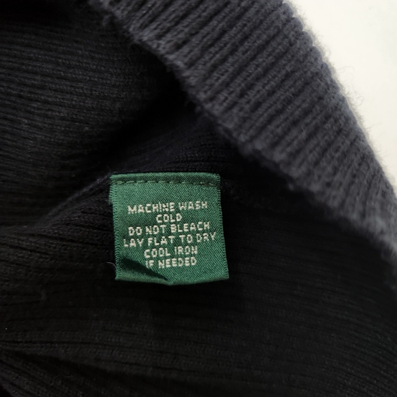 Ralph Lauren Black Turtleneck Sweater with Gold Accents - Picture 8 of 10